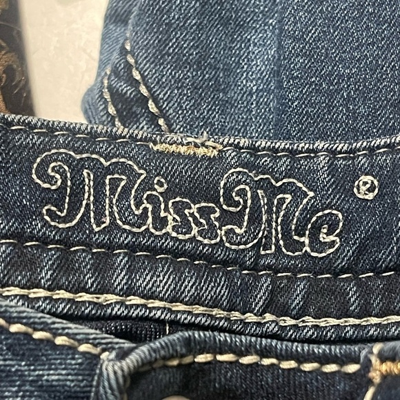 Miss Me Women’s 27 Signature Rise Skinny Bling Blue Jeans - Picture 12 of 14